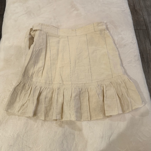 A.L.C Hampton Wrap Ruffle Mini Skirt in White Midnight45305 - Picture 4 of 11